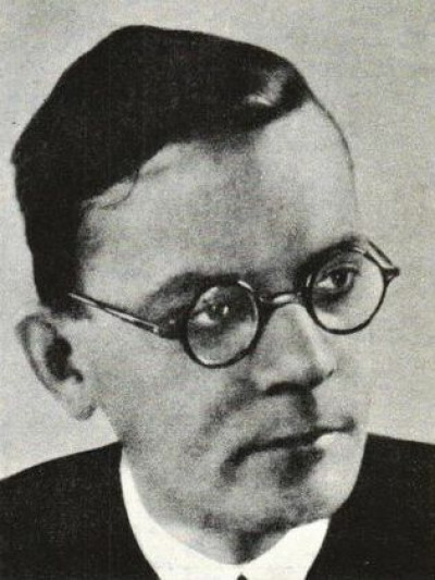 Foto des deutschen Schriftstellers Hans Fallada (1893-1947) in der schwedischen Literaturzeitschrift Bonniers (Nr.6, 1936)